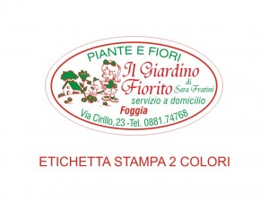 Etichette adesive per fioristi, fiorai e vivaisti (mm 44X25)  (cod.11G)
